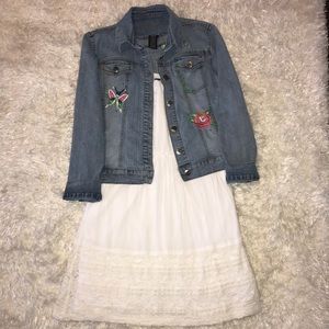 Jean Jackie with Floral Embroidery